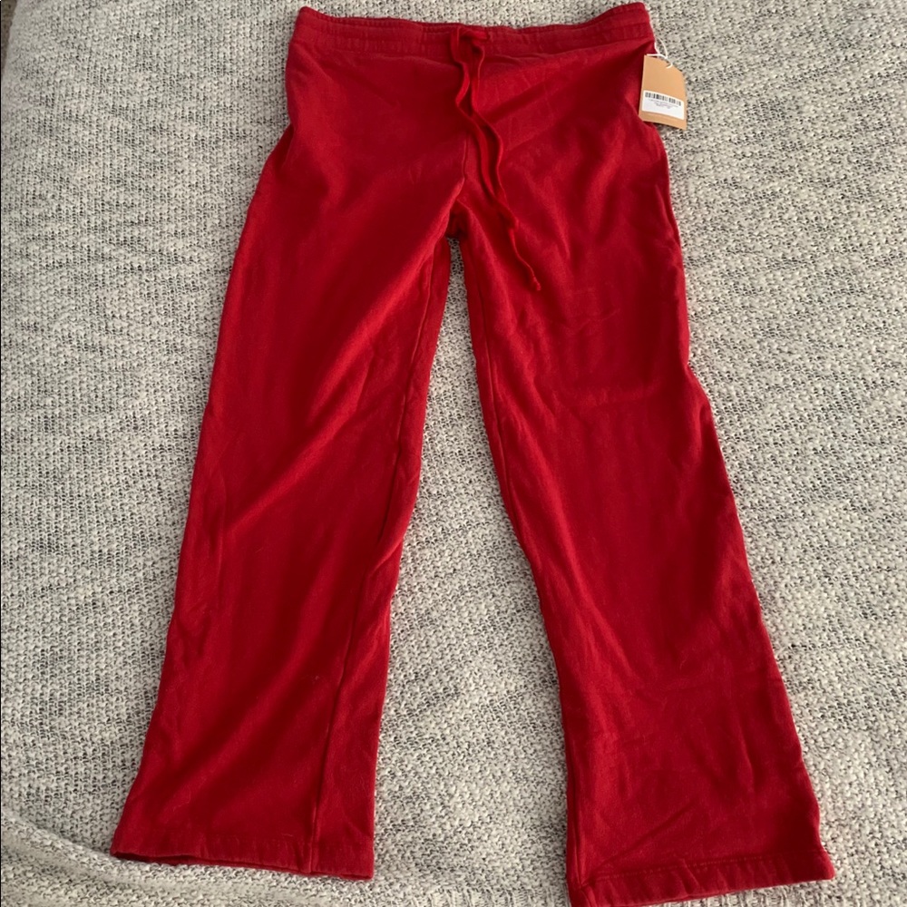 Red Terrycloth Sweatpants